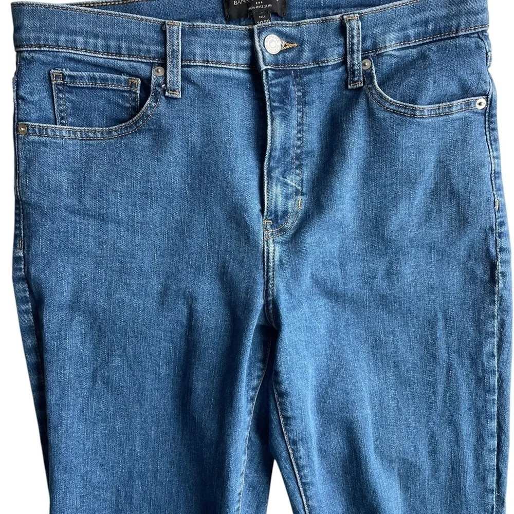 Banana Republic High Rise Slim Denim Jean Blue Size 10 Tall 30L stretch